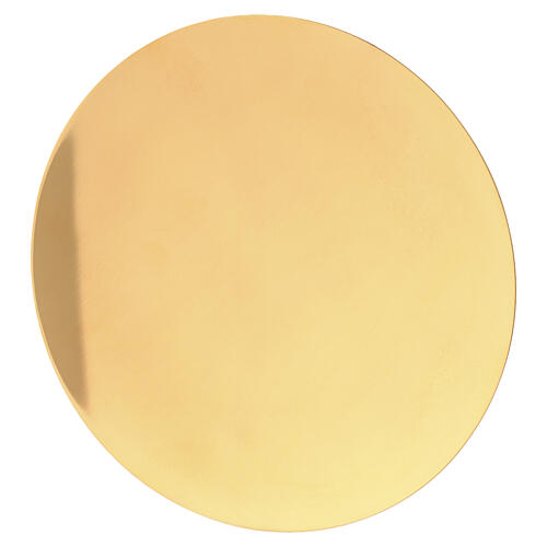 Calice ciboire patène Molina pied médailles style gotique laiton doré 10
