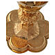 Calice Pisside Patena Molina base medaglioni stile gotico ottone dorato s9