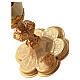 Calice Pisside Patena Molina base medaglioni stile gotico ottone dorato s10