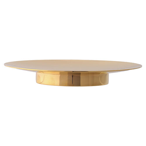 Chalice, paten and ciborium Molina with Gothic medallions on base in gold brass 12