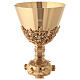 Chalice and paten Molina with fire enameled medallions in Gothic style made of gold 925 solid sterling silver s3