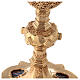 Calice e Patena Molina medaglioni smalto fuoco stile gotico arg massiccio 925 dorato s4