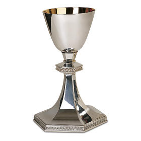 Chalice, paten and ciborium for offertory in Gothic style made of 925 solid sterling silver