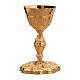 Cáliz y Patena Florentinos Molina uva y flor de la pasión plata maciza 925 dorada s1