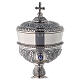 Chalice paten and ciborium in<br>Plateresque style Molina in 925 solid sterling silver decorated with cabochons s6