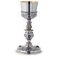 Plateresque chalice Molina in 925 sterling silver decorated with cabochons s1