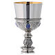 Plateresque chalice Molina in 925 sterling silver decorated with cabochons s2