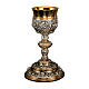 Chalice, paten and ciborium for offertory Molina in Baroque style in two-tone silver brass s1