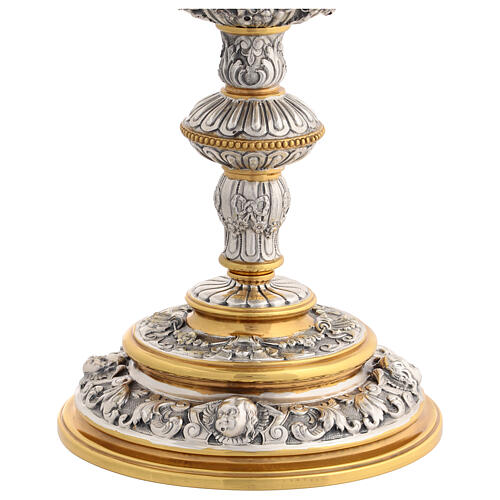 Calice Pisside Patena Pisside Offertoriale Molina Barocco bicolore coppa argento 925 8
