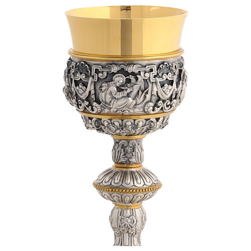 Chalice, paten and ciborium for offertory Molina in two-tone Baroque style with 925 sterling silver cup 9