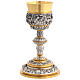 Chalice, paten and ciborium for offertory Molina in two-tone Baroque style with 925 sterling silver cup s6