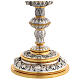 Chalice, paten and ciborium for offertory Molina in two-tone Baroque style with 925 sterling silver cup s10