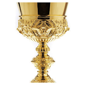 Chalice and paten Molina with star base, cup is in gold 925 sterling silver