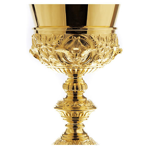 Chalice and paten Molina with star base and cup in gold 925 sterling silver 2