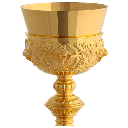 Chalice and paten Molina with star base, cup is in gold 925 sterling silver 4