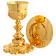 Chalice and paten Molina with star base, cup is in gold 925 sterling silver s1