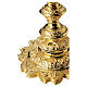 Chalice and paten Molina in baroque style with star base is all in gold 925 sterling silver s3