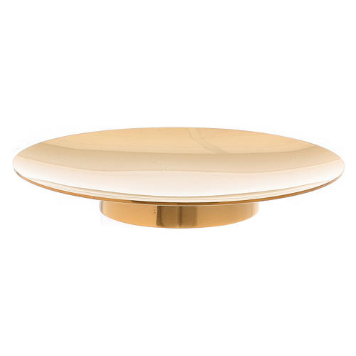 Calice et patène Molina baroque médailles évangélistes laiton doré 10