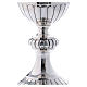 Silver brass chalice and paten Molina with traditional repoussage in silver brass s2