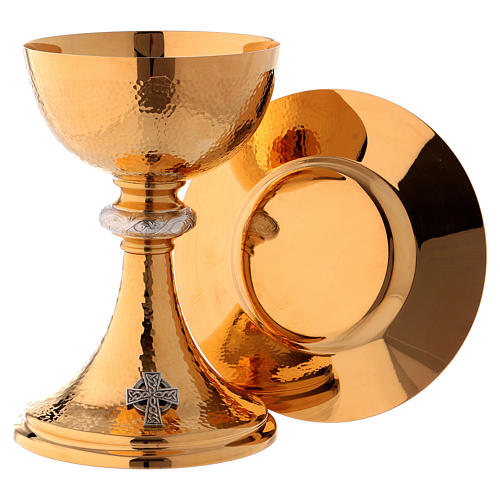Chalice and paten Molina in classic style with crown of thorns and cup in 925 sterling silver 3