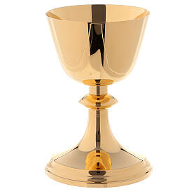 Chalice, paten and ciborium Molina in classic style with base and cross in silver brass
