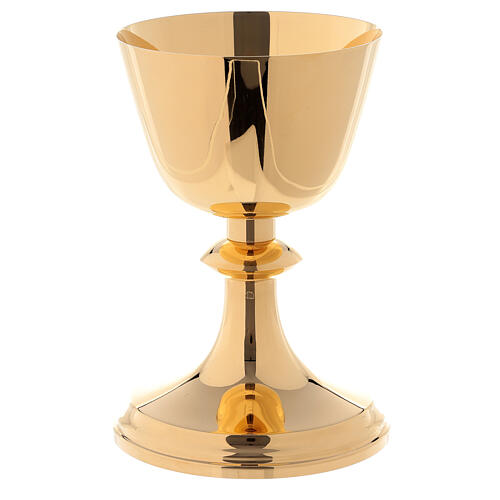 Chalice, paten and ciborium Molina in classic style with base and cross in silver brass 2