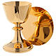Chalice, paten and ciborium Molina in classic style with base and cross in silver brass s1