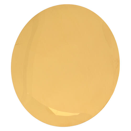 Cálice Patena e Píxide Molina clássicos base com cruz latão dourado 4