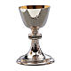 Chalice, paten and ciborium Molina in classic style with black enamel and silver brass s1