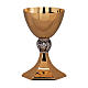 Chalice and paten Molina in silver brass with grapes and vines classic style s1