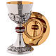 Calice Patena e Pisside Molina Classico nodo rosso e uva coppa argento 925 s1