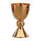 Chalice, paten and ciborium Molina Bavarian style in gold brass s1