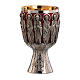 Chalice and paten Molina contemporary style with Jesus Christ and the apostles and silver cup in 925 sterling silver s1