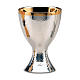 Chalice and paten Molina with shiny finish in 925 solid sterling silver s1