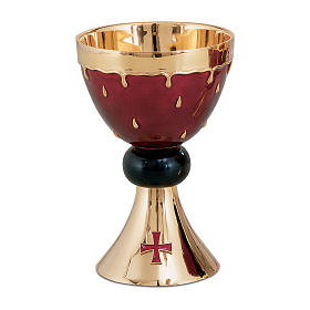 Calice Patena e Pisside Contemporanei Molina Gocce di Sangue coppa argento 925 dorato