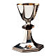 925 sterling silver chalice, paten and ciborium Molina in classic style with red stone s1