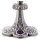 Chalice, paten and ciborium for offertory Molina with Gothic decoration and medallions in 925 solid sterling silver s8