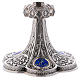 Chalice, paten and ciborium for offertory Molina with Gothic decoration and medallions in 925 solid sterling silver s9