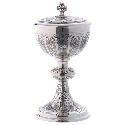 Apostles and Evangelists sterling silver chalice, paten and ciborium Molina 4