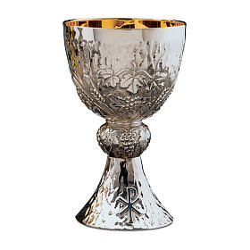 Chalice, paten and ciborium Molina with grapes and vines in 925 solid sterling silver