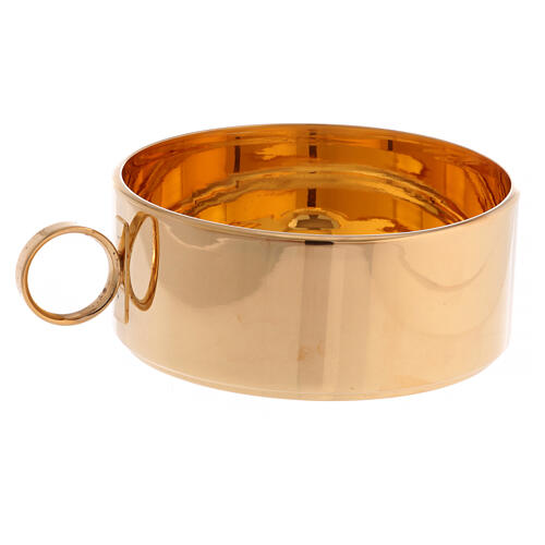 Pisside Molina uva e grano finitura brillante in ottone dorato con coperchio 6