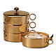 Grapes and wheat ciborium with lid in shiny gold-plated, Molina s4