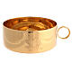 Grapes and wheat stacking ciboria in shiny gold-plated brass, Molina s7