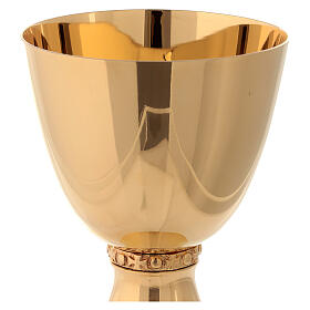 Molina chalice with shiny finish in golden brass