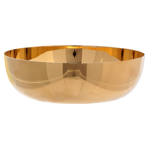 Patena Offertoriale Molina finitura brillante ottone dorato 3