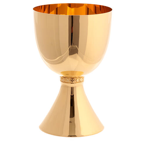 Main chalice Molina with shiny finish in golden brass 1