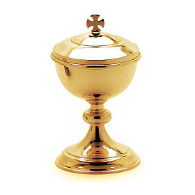 Cálices, Píxides, Patenas em Metal: Píxide Molina acabamento brilhante 50 hóstias latão dourado