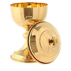 Molina ciborium with shiny finish in silver brass for 50 hosts