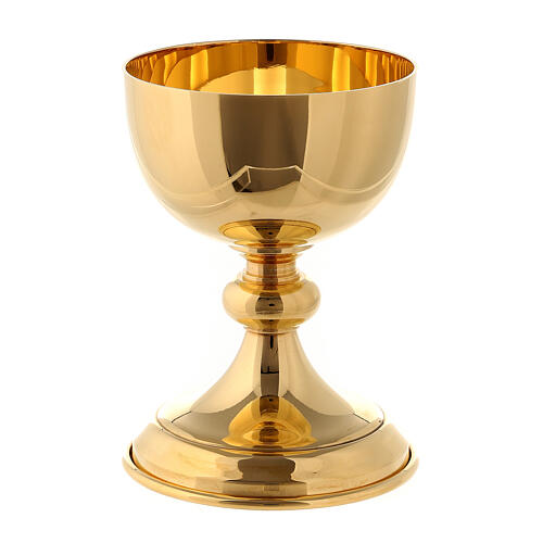 Molina ciborium with shiny finish in silver brass for 50 hosts 4