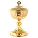 Molina ciborium with shiny finish in silver brass for 50 hosts s1